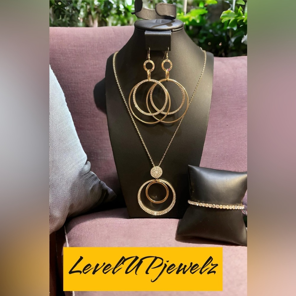 Haute Hysteria Earrings ,Rhinestone Spell Bracelet ,Spanish Sizzle Necklace